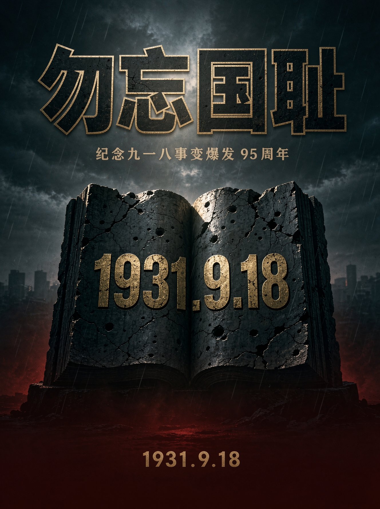 1931.9.18。 九一八事变爆发 95 周年。 沈阳北郊柳条湖的那声爆炸，是…（第 1 张图片）